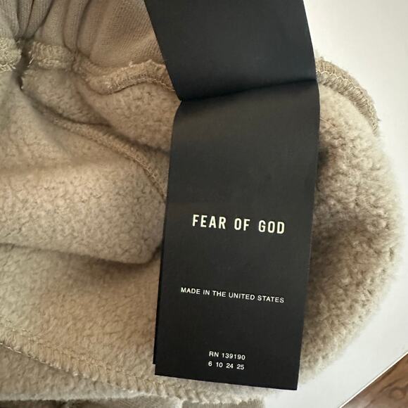 Fear of God Men's Beige Eternal Straight Leg Cotton Sweatpants Size XXL - Picture 10 of 16